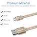 Voltmax Apple MFi Certified Lightning Cable, Nylon-Braided iPhone Charger with Reinforced Aramid Fiber for iPhone X iPhone 8/8Plus, iPad, Air pods&More(Gold-6ft)