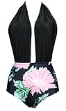 Cocoship Women One Piece Backless Sexy Swimsuit Bandeau Monokini Beachwear(FBA)
