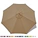 （23+ colors）9ft Market Umbrella Replacement Canopy 8 Ribs (khaki)