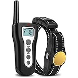 Casfuy Dog Training Collar Remote 1000ft [2018 Upgraded] Waterproof Rechargeable Electric Shock Collar Small Medium Large Dogs