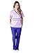 Natural Uniforms Women's Contrast Mock Wrap Scrub Set (Lilac) (Medium)