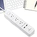 Smart Home Power Strip Wi-fi controlled, 3 Outlets + 2 USB Ports Compatible with Alexa; No expensive hub required, Simple Plug & Play APP- & Alexa-compatible by Wasserstein (Power Strips, 1 Pack)
