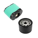 Milttor 792105 276890 Air Filter with 492932S Oil Filter Fuel Filter Spark Plug Fit John Deere LA165 LA175 D160 D170 Z245 Briggs & Stratton 5405H 4233 5405 5405K John Deere MIU11515 MIU1151 GY21057
