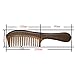 Xuanli Natural Green Sandalwood Wooden Comb - NO SNAGS, NO TANGLE, NO STATIC (Short Handle - Standard Tooth) (M028)