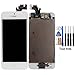 CELLPHONEAGE For iPhone 5 New LCD Touch Screen Replacement With Home Button and Camera White Full Set with Spare Parts Digitizer Display Assembly Replacement + Free Tool Kits (White)