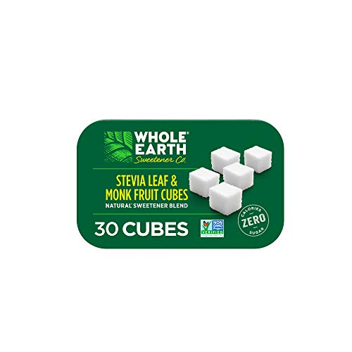 Whole Earth Sweetener Co. Stevia Leaf and Monk Fruit Sweetener Cubes, Erythritol Sweetener