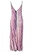 UBetterM Womens Maxi Dress Tie Dye Print Boho Pocketed Maxi Dress Pink