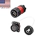 CNLINKO 3 Pin Power Industrial Circular Connector, Male Plug & Female Panel Mount Receptacles Socket Jack, Outdoor Waterproof IP67, AC DC