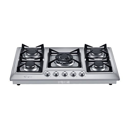 Empava 30" Stainless Steel 5 Italy Sabaf Burners Stove Top Gas Cooktop