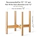 Mkono Plant Stand Mid Century Wood Flower Pot Holder (Plant Pot NOT Included) Modern Potted Stand Indoor Display Rack Rustic Decor, Up to 12 Inch Planter, Natural