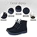 CIOR Fantiny Women's Snow Boots Winter Warm Suede Lace up Snearkers Fashion Flat Platform Shoes,NX01,Black,40,
