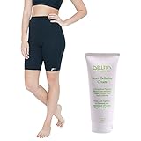 Delfin Spa Women's Heat Maximizing Neoprene Exercise Shorts and Anti Celluite Cream