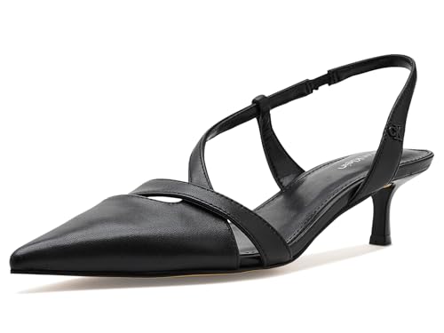 Calvin Klein Womens Arlanna Black Leather 9 Medium