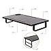 Wallniture Dinan Computer Monitor Riser, Height Adjustable Dual Desktop Monitor Stand with Cup Tablet and Cell Phone Holder, Black, 2 Packthumb 3