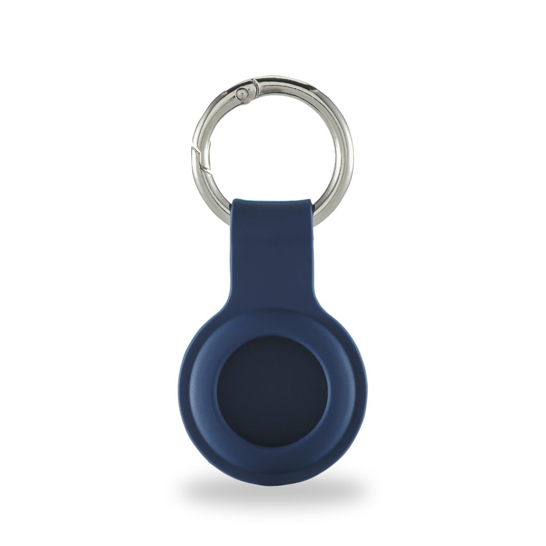 Hama Keyring for Apple AirTag (Case for AirTag, Protective Case, Pendant, Silicone Look, with Carabiner, Scratch-Resistant, for Attaching to Keychain, Suitcase, School Bag, etc.) Blue