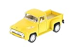 Kinsmart 1956 Ford F-100 Pickup Truck, Yellow 5385D - 1/38 Scale Diecast Model Toy Car
