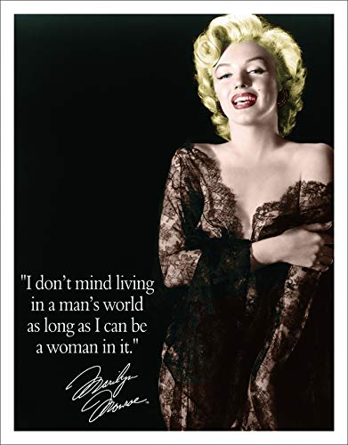 Desperate Enterprises Marilyn Monroe Man's World Tin Sign, 12.5