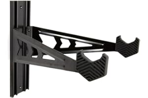 FEEDBACK SPORTS | Velo Wall Rack Bike Storage | Bicycle Hanger Mount W/Adjustable Arms | Road, Gravel, Mountain Bike Compatible | For Garage, Apartment, Shed | Black
