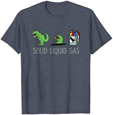 Mens The States of a Dinosaur - Funny Science T-Shirt for All! Large Heather Blue