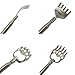 Telescoping Back Scratchers , Bear Claw + Stainless Steel Black Telescopic Back Scratcher，set of 2