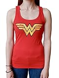 Justice League Wonder Woman Logo Juniors Tank Top Tee (X-Large)