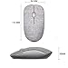RAPOO 2.4G Ergonomic Wireless Portable Mobile Mouse Optical Mice with Soft fabric cover for Notebook,PC,Laptop,Computer,Macbook,Chromebook (Grey)
