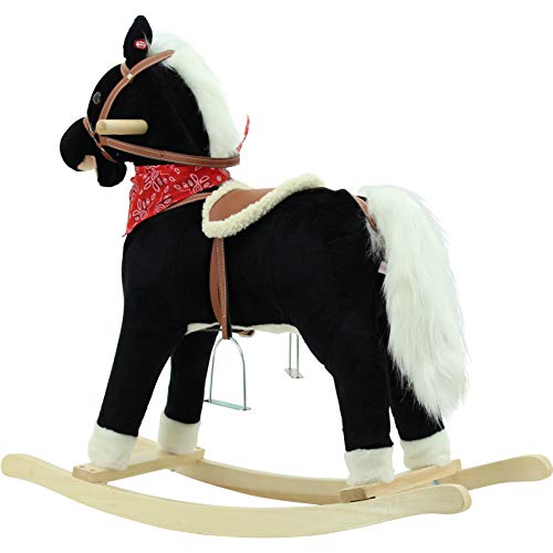 Sweety-Toys 6250 Blacky Schaukelpferd bewegliches Maul und Schweif- 2 Sounds – Bild 4