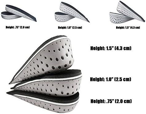 Kids-women Shoe Lifts and Height Insoles Inserting Shoes to Make Taller (1.5" (4 cm))