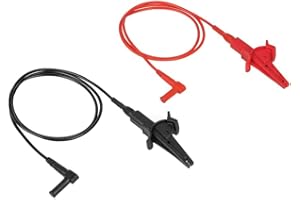 Klein Tools 69381 Alligator Clip Test Leads, Heavy-Duty Banana Plug Replacement Leads, 3-Foot