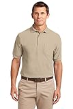 Port Authority Men's Silk Touch Polo with Pocket L Stone