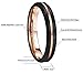 CROWNAL 4mm 6mm 8mm 10mm Rose Gold Groove Black Matte Finish Tungsten Carbide Wedding Band Ring Engraved I Love You Size 4 to 17