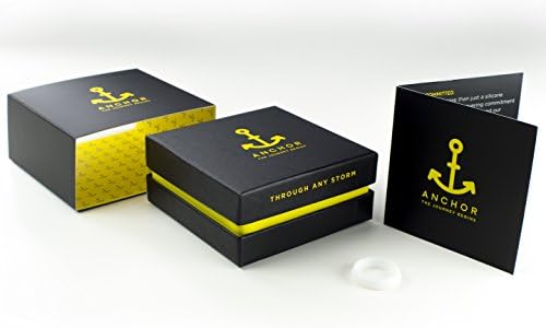 Anchor Silicone Wedding Ring for Women with Exclusive Gift Box - Award-Winning Safe and Versatile Wedding Bands Designed for Your Active Lifestyle (Classic White, M)