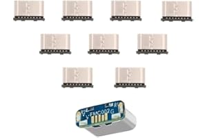 Jalzdieod USB Connector Type C Female Jack 5Pin Replace for Micro-USB 5Pin Female SMT Adapter