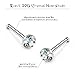 Evevil 60pcs Small Nose Studs Stainless Steel CZ Nose Piercing Jewelry Tiny Bone Studs for Women Men Hypoallergenic (1.5-2mm,Clear CZ,22G)