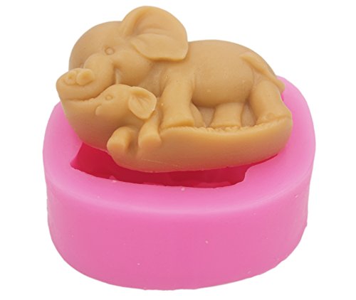 Longzang Elephant Mould S348 Craft Art Silicone Soap Mold Craft Molds DIY Handmade Candle Molds