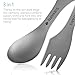 Navaris Titanium Spork Camping Utensil - 3-in-1 Fork, Spoon, Knife Cutlery Combo - Lightweight Metal Silverware for Backpacking, Hiking, Outdoors