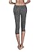Yoga Reflex Women's Side Seam Mid Waist Active Yoga Capri Pants Running Capris