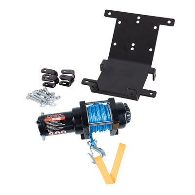 TUSK Winch with Synthetic Rope and Mount Plate 3500 lb. - Fits: Yamaha RHINO 450 4X4 2006-2009
