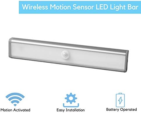 RESONANCE TMN Portable Wireless PIR Motion Sensor Auto on & Off Indoor Emergency LED Light for Home Stairs Steps/Cabinet,Toilet(Color May Vary)