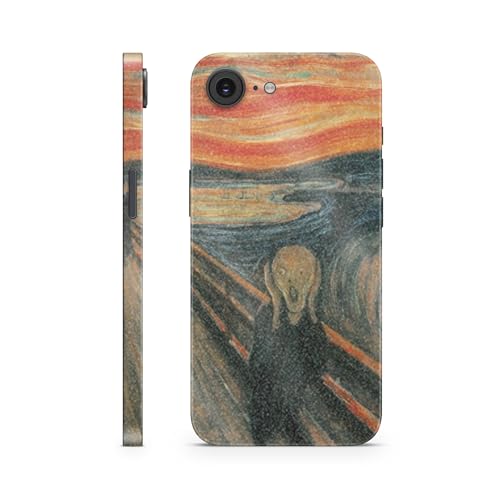 Glossy Glitter Phone Skin Compatible with Apple iPhone 16e - The Scream - Premi…