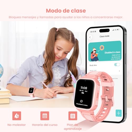 LAGENIO K10 4G Kids Smartwatch with GPS and Phone Function, 1.8 Inch Screen, 950 mAh Battery, IP68 Water Resistance, Class Mode, SOS Emergency Call – Kids Smart Watch