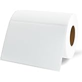 Yeachlaing Name Tag Stickers,3.5" x 2.25" White Labels,Waterproof/Oil/Tear Resistant/Ink Won't Smudge (260pcs,1 Roll)