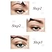 Liquid Tattoo Eyebrow Pen With Four Tips, Long-lasting Waterproof Gel for Eyes Makeup Brow Pen-Brown