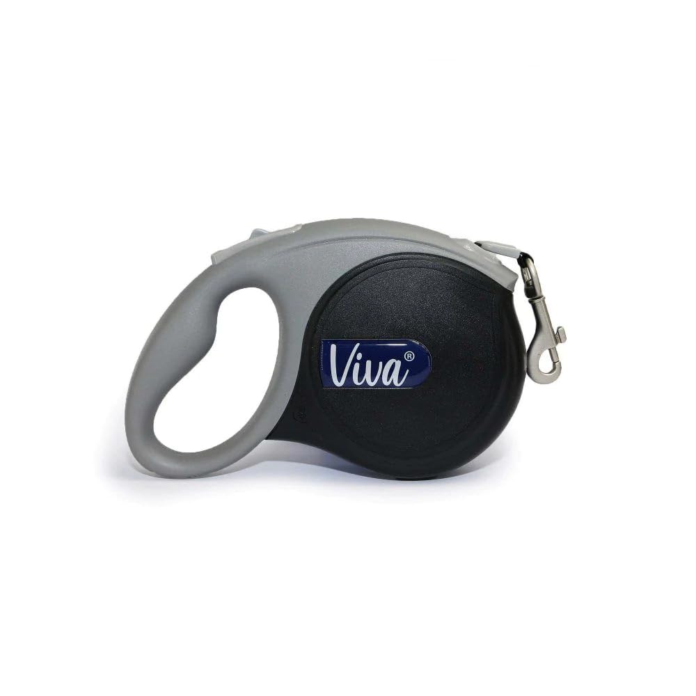 Ancol Viva Retractable 5m Tape Lead Black L