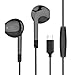 USB Type C Earbuds, Mijiaer Headphones with Microphone, Stereo Bass Earphones, Compatible with Google Pixel 3/2/XL, Huawei, HTC 10/U11/U12, Xiaomi, OnePlus Essential Phone