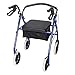 Homgrace Rollator Walker, Folding Mobility Rolling Walker Padded Seat with 8″ Wheels (Blue)thumb 2
