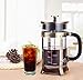 Homost French Press Coffee Tea Maker 34 oz 8 cups 304 Stainless Steel Double Sides Precise Scale,Thick Durable Heat Resistant Glass,With Milk Frother & 2 Screens, Copper