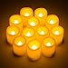 Kohree Set of 12 Flameless Unscented LED Candles, Battery Powered Votive Pillar Candles with Remote Control & Timer-Amber Yellow Flame
