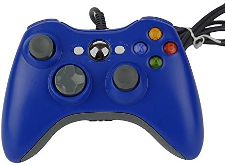 Xbox 360 Wired Controller,Yudeg Wired USB Game Controller Gamepad Joystick For Microsoft Xbox & Slim 360 PC Windows 7 (Blue)