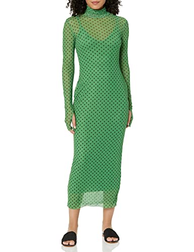 Afrm Women's Shailene Mesh Dress with V Neck Lining